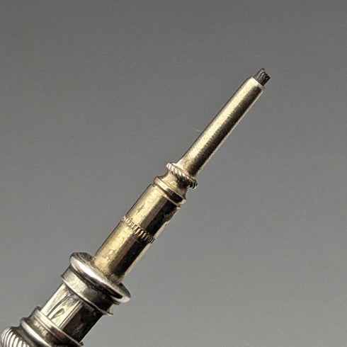 British Antique Silver Plate Mechanical Pencil Glass Decoration Telescopic 43-59mm